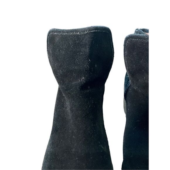 Hinge Suede Black Heeled Booties - Picture 10 of 11